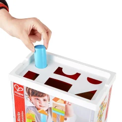 Hape 100 Bausteine aus Holz*Kinder Lernspielzeug|Konstruktionsspielzeug