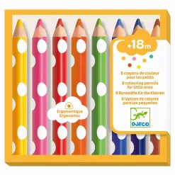 DJECO 8 dicke Buntstifte*Kinder Malen & Kneten