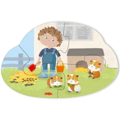 HABA 6 erste Puzzles Haustiere*Kinder Lernspielzeug|Spielzeug Ab 2 Jahre