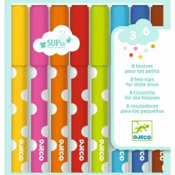 DJECO 8 Filzstifte*Kinder Malen & Kneten