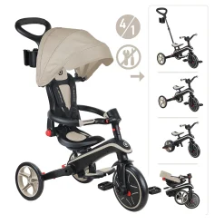 GLOBBER 4 in 1 Explorer Trike Taupe faltbar*Kinder Kinderfahrzeuge