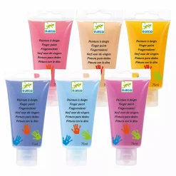 DJECO 6 Tuben Fingerfarbe*Kinder Malen & Kneten