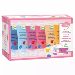 DJECO 6 Tuben Fingerfarbe*Kinder Malen & Kneten