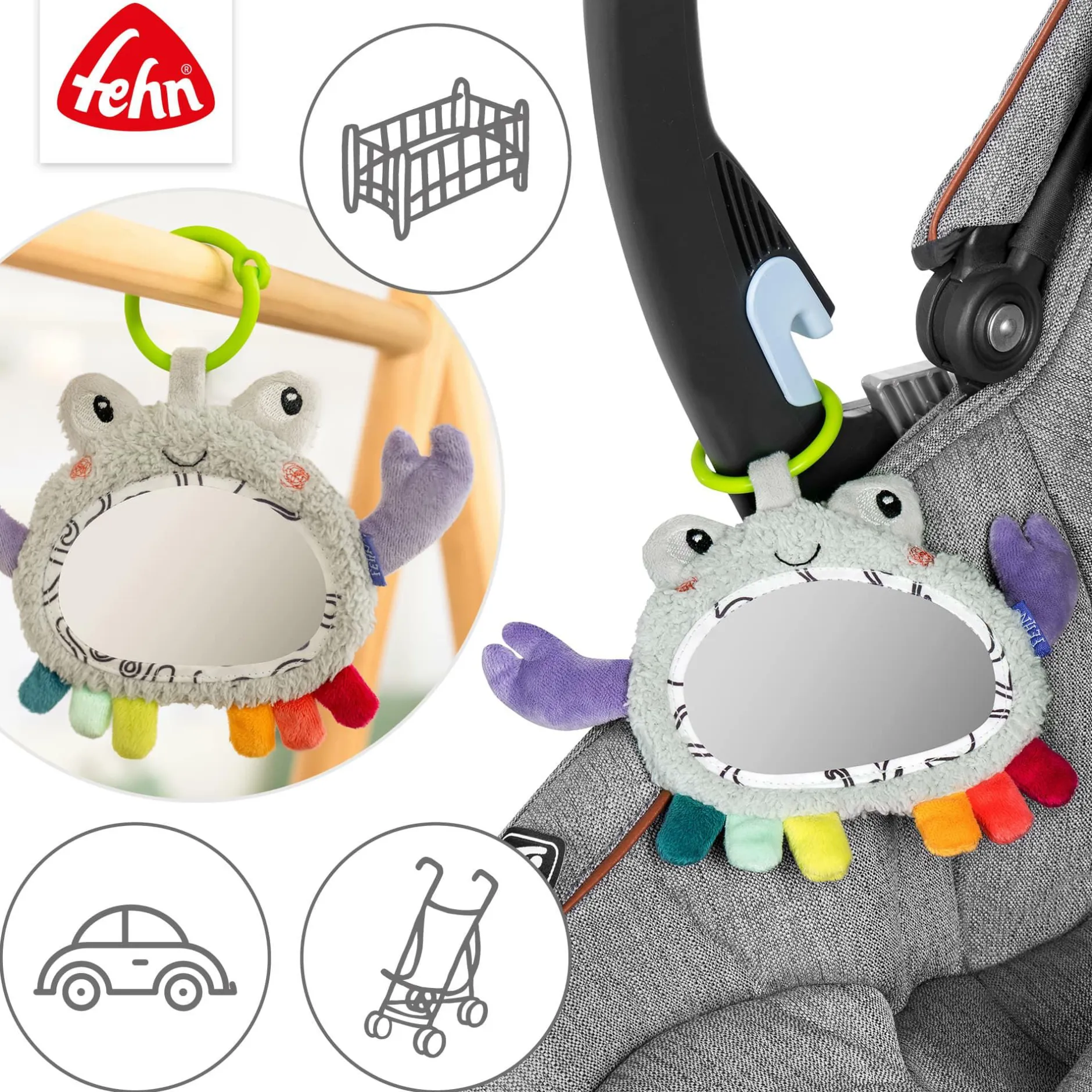 fehn Activity-Spiegel Krabbe*Kinder Kinderwagen Zubehör