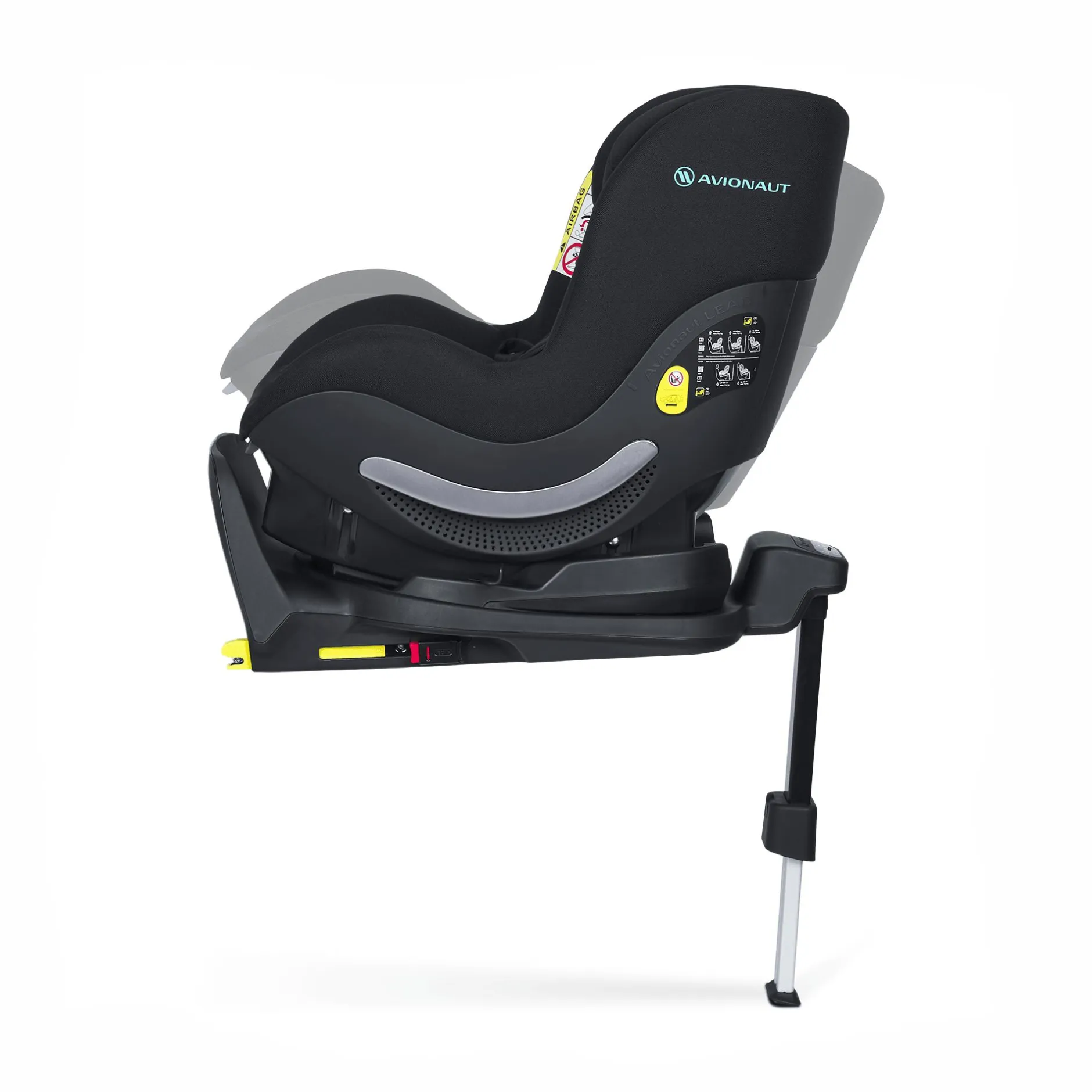 AVIONAUT AeroFIX Smart Black*Kinder Kindersitze Isofix|Reboarder 0-18 Kg, Gruppe 0+/1