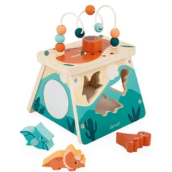 Janod Aktivitäten-Würfel Dino*Kinder Lernspielzeug|Holzspielzeug