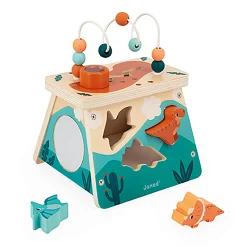 Janod Aktivitäten-Würfel Dino*Kinder Lernspielzeug|Holzspielzeug