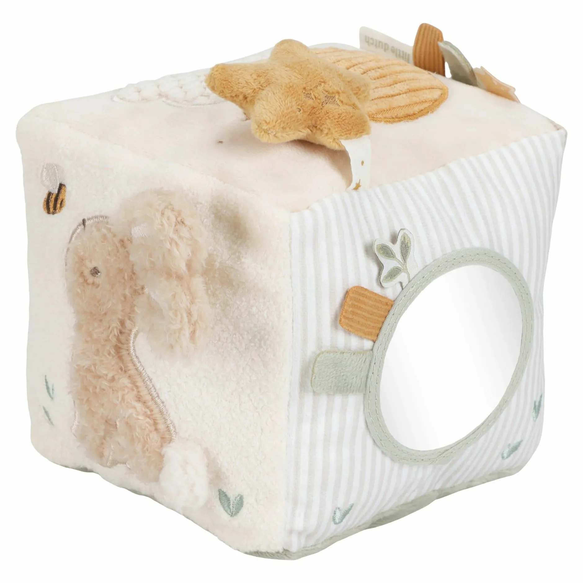 LITTLE DUTCH Aktivitäten-Würfel Newborn Naturals* Kuscheltiere|Spielwürfel
