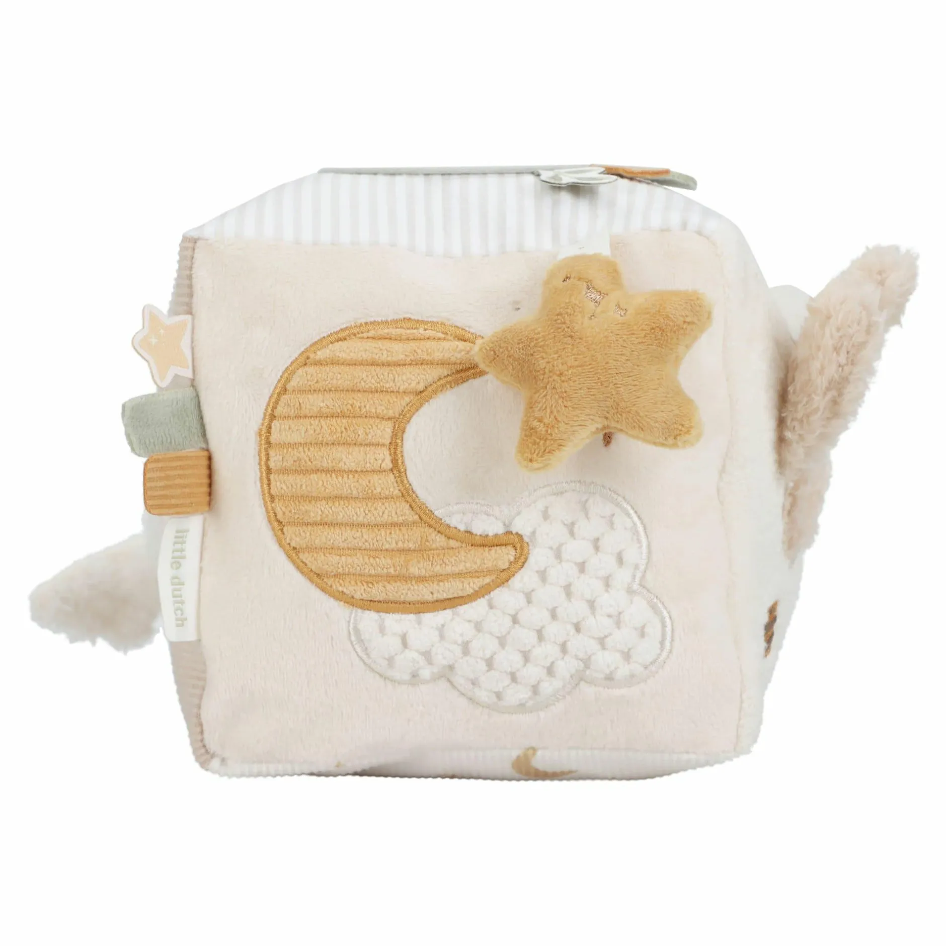 LITTLE DUTCH Aktivitäten-Würfel Newborn Naturals* Kuscheltiere|Spielwürfel