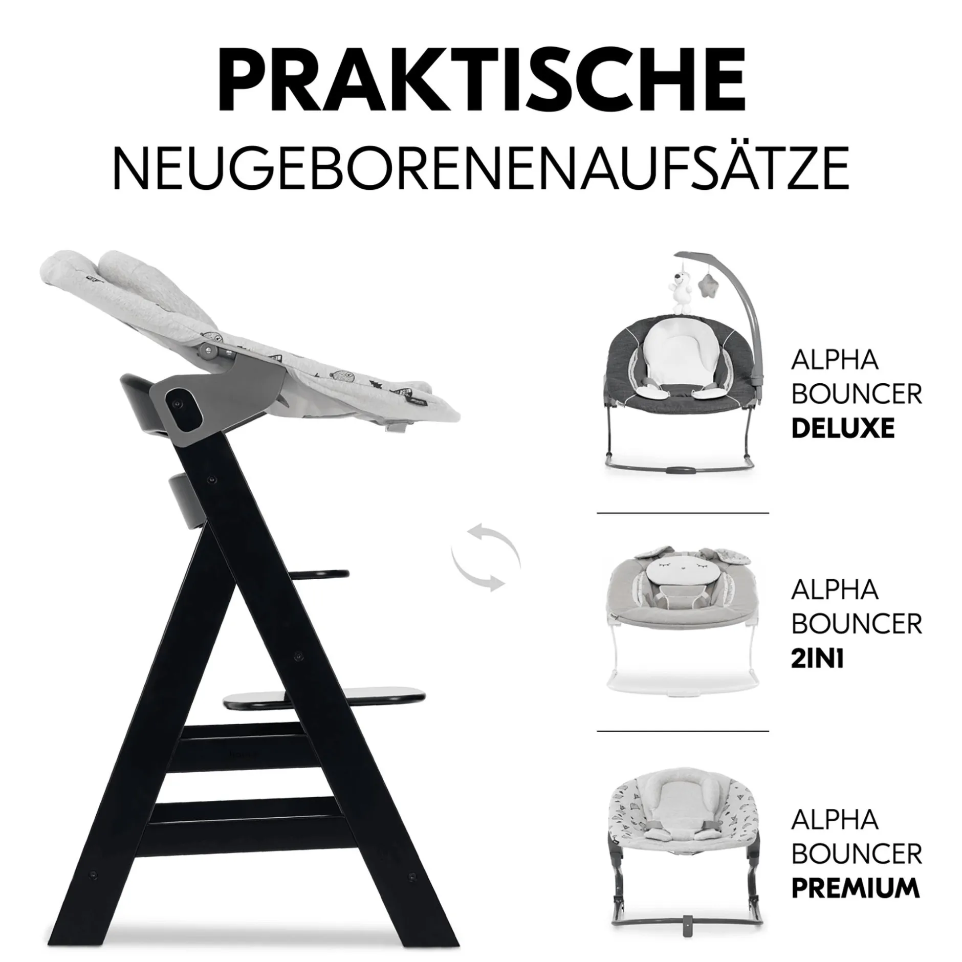 hauck Alpha+ Black* Treppenhochstühle