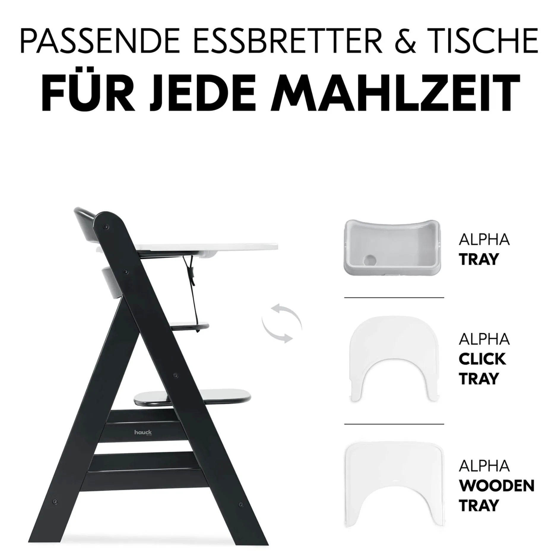 hauck Alpha+ Black* Treppenhochstühle