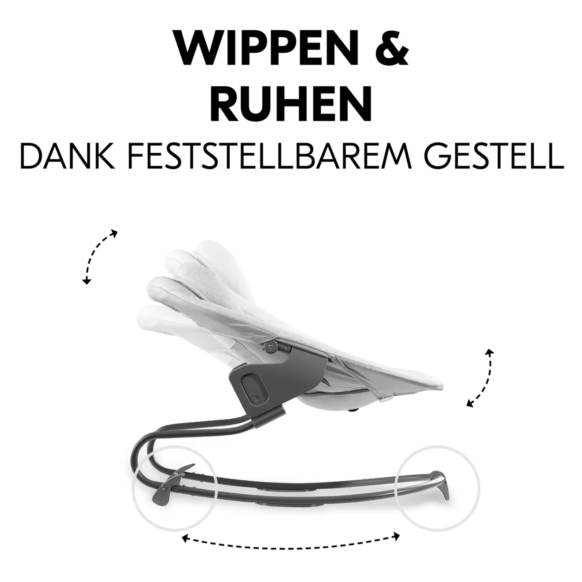 hauck Alpha Bouncer Premium Light grey* Hochstuhl Zubehör|Wippen