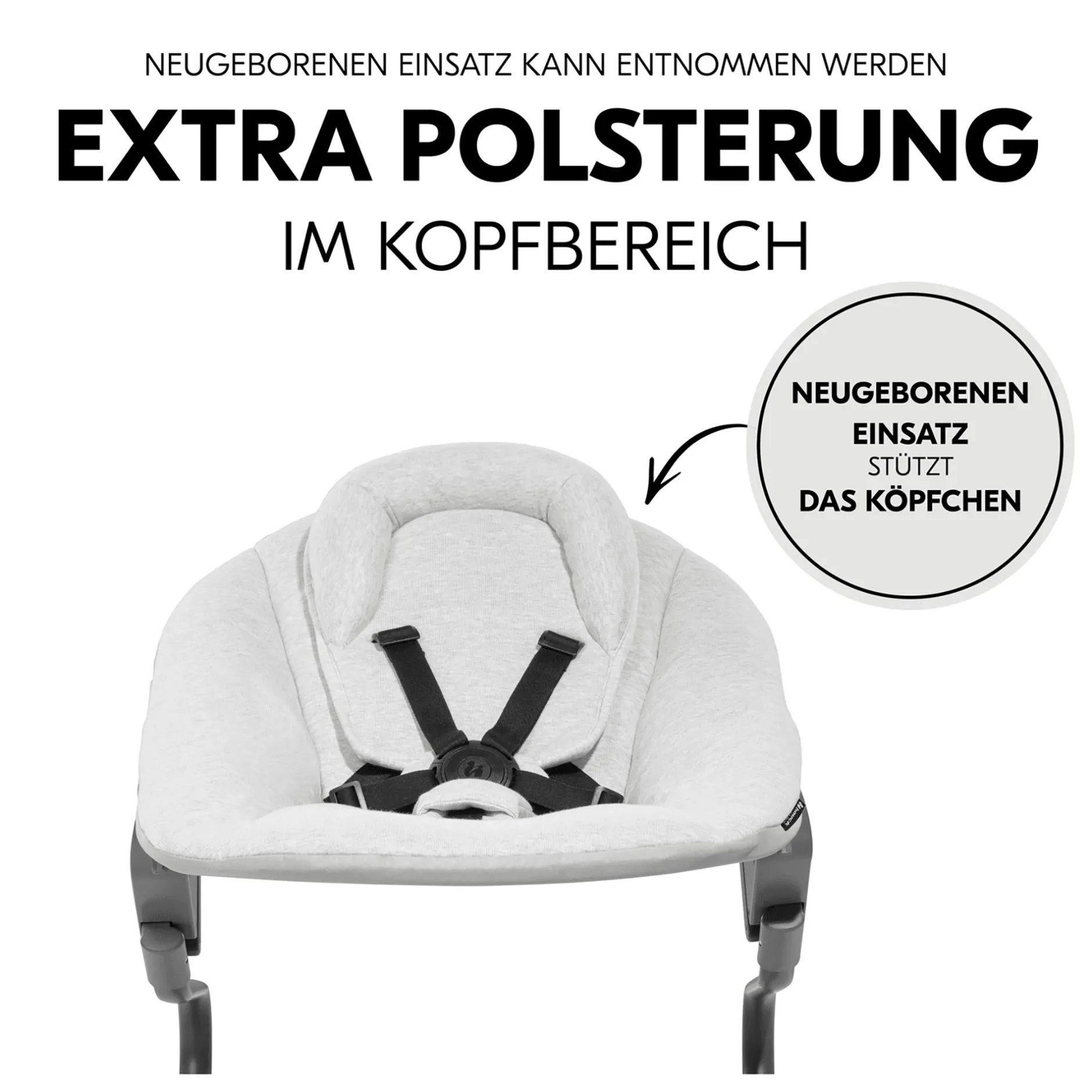 hauck Alpha Bouncer Premium Light grey* Hochstuhl Zubehör|Wippen