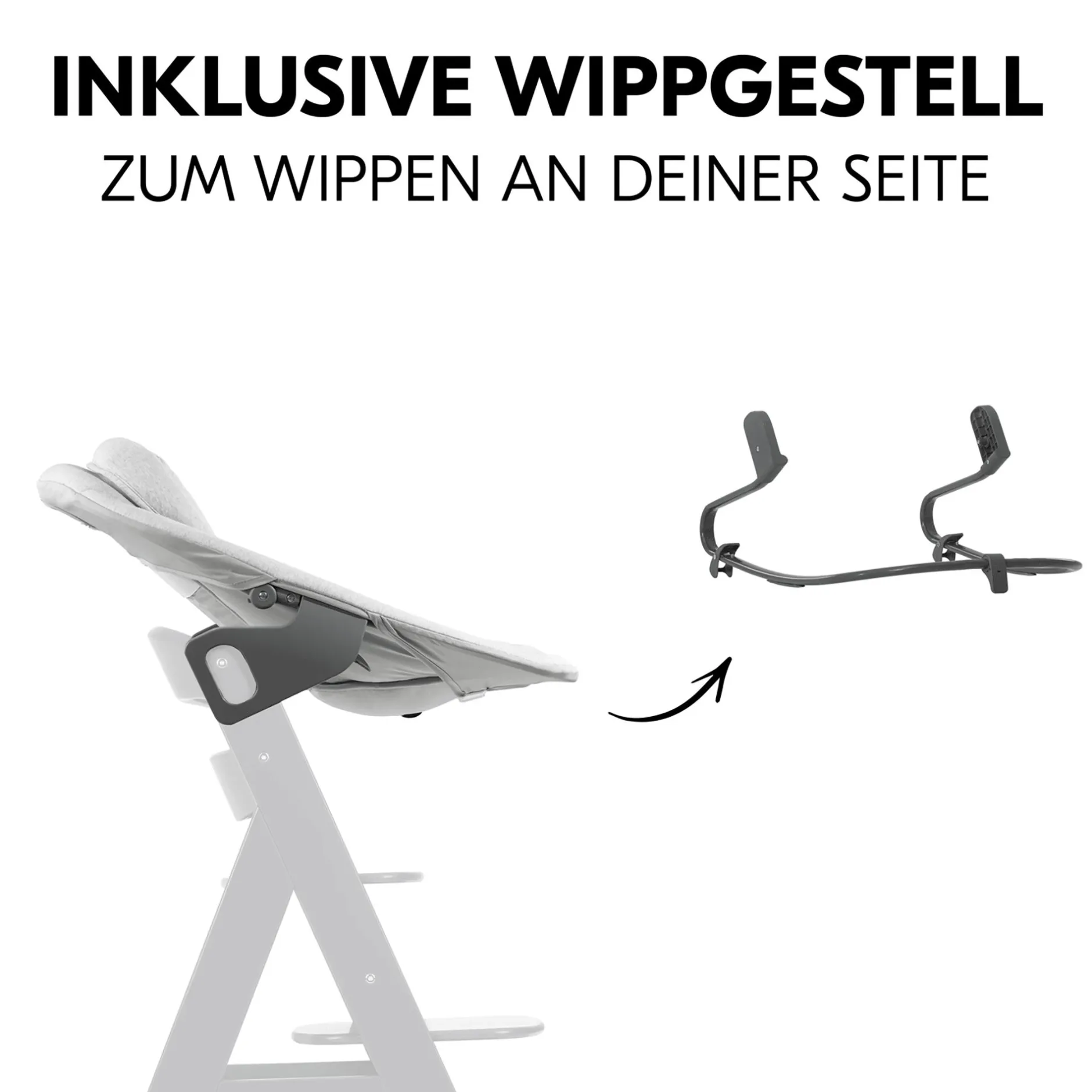 hauck Alpha Bouncer Premium Light grey* Hochstuhl Zubehör|Wippen