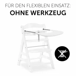 hauck Alpha Click Tray White* Hochstuhl Zubehör