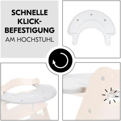 hauck Alpha Play Music Set Zebra inkl. Play Tray White* Hochstuhl Zubehör