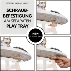 hauck Alpha Play Music Zebra Holzaufsatz*Kinder Hochstuhl Zubehör|Lernspielzeug