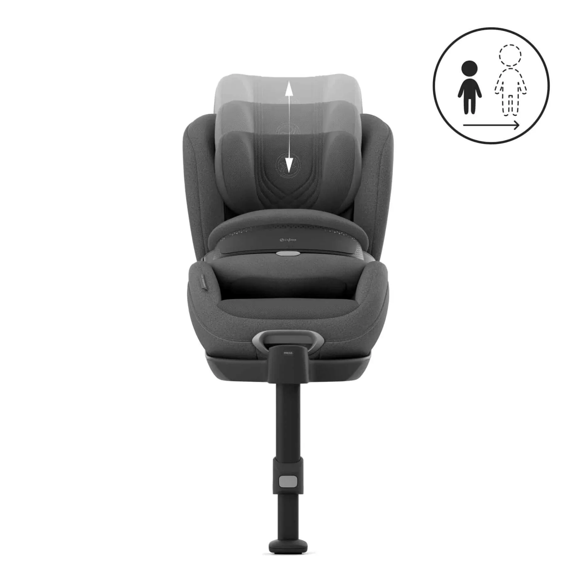 cybex PLATINUM Anoris T2 i-Size Plus Mirage Grey*Kinder Kindersitze Isofix|Kindersitze 9-18 Kg, Gruppe 1