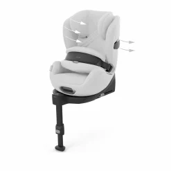 cybex PLATINUM Anoris T2 i-Size Plus Platinum White*Kinder Kindersitze Isofix|Kindersitze 9-18 Kg, Gruppe 1