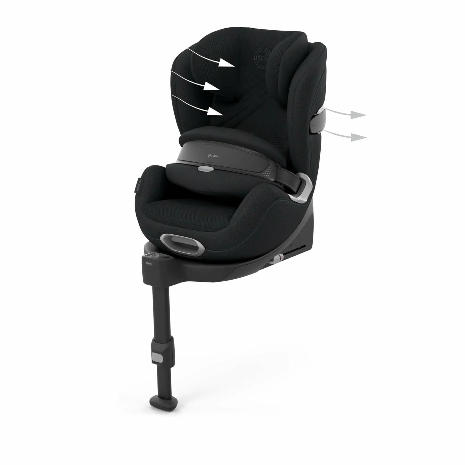 cybex PLATINUM Anoris T2 i-Size Plus Sepia Black*Kinder Kindersitze Isofix|Kindersitze 9-18 Kg, Gruppe 1
