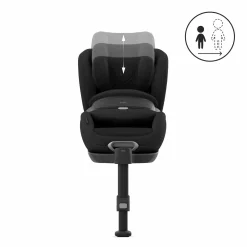 cybex PLATINUM Anoris T2 i-Size Plus Sepia Black*Kinder Kindersitze Isofix|Kindersitze 9-18 Kg, Gruppe 1