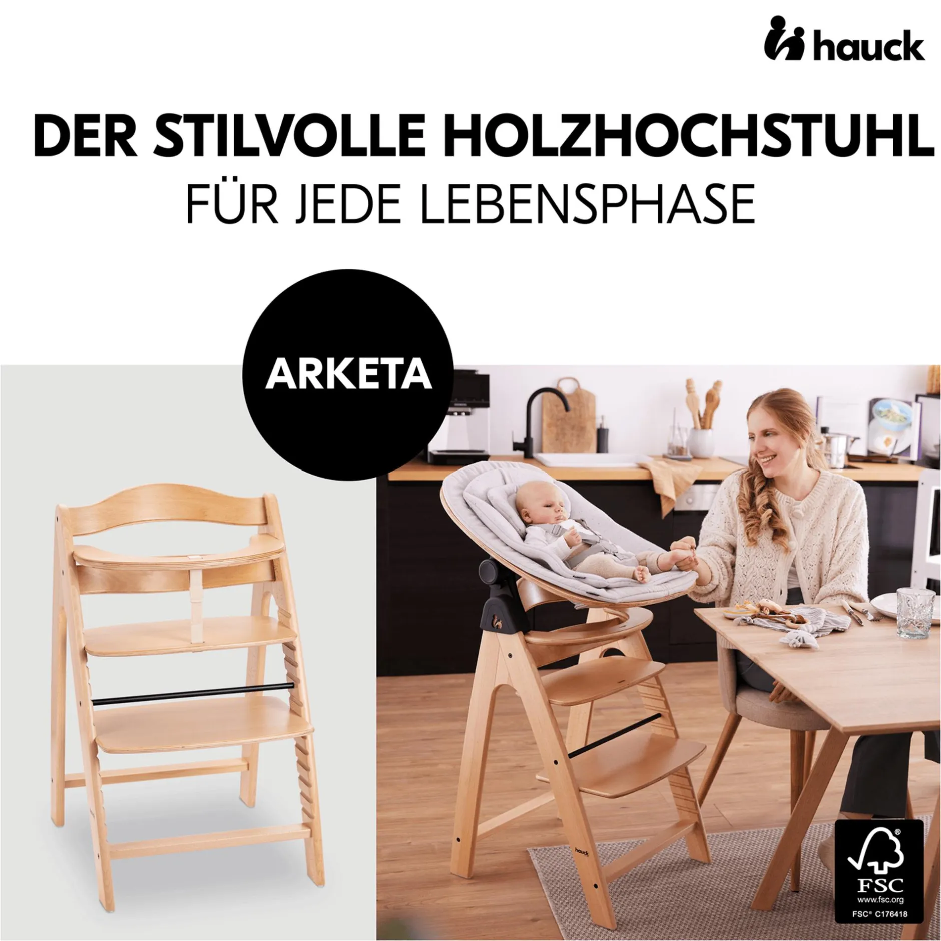 hauck Arketa Beech* Treppenhochstühle
