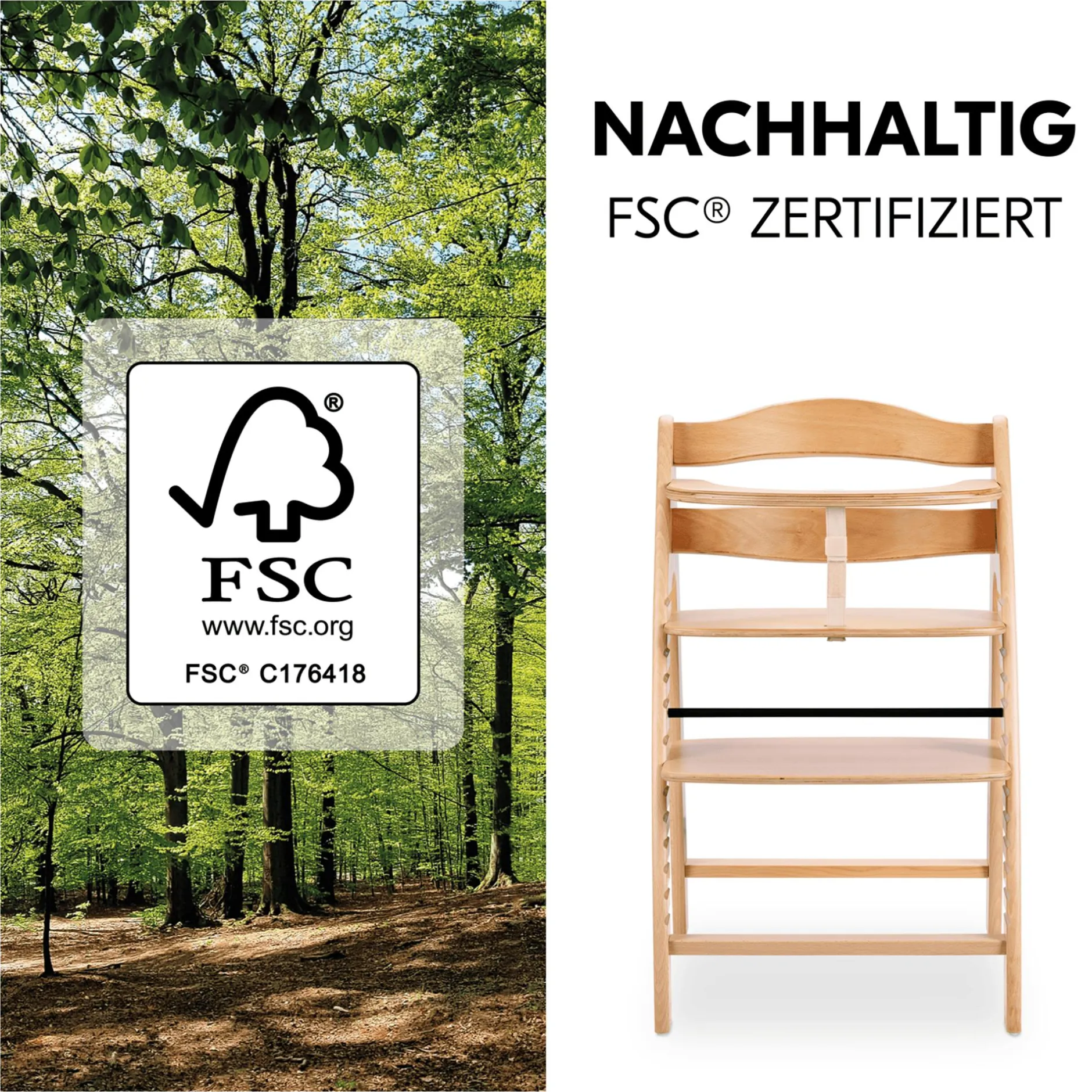 hauck Arketa Beech* Treppenhochstühle