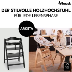 hauck Arketa Beech Blackwashed* Treppenhochstühle