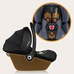 lionelo Astrid i-Size Black Grey*Kinder Babyschalen 0-13 Kg, Gruppe 0+