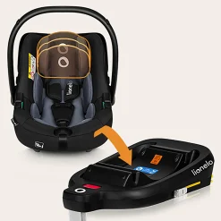 lionelo Astrid i-Size Black Grey*Kinder Babyschalen 0-13 Kg, Gruppe 0+
