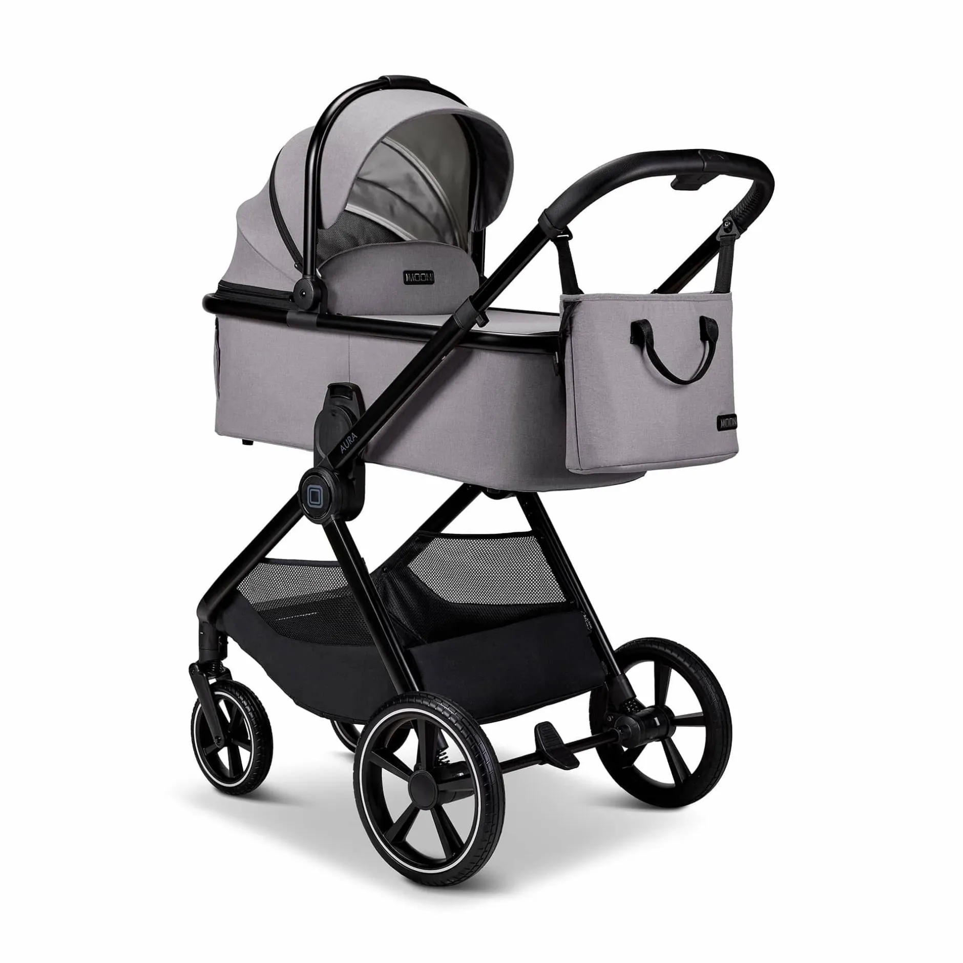 MOON AURA 2 in 1 Kombi-Kinderwagen Stone mit Babyschale Cosmo 2.0*Kinder Kinderwagen Komplettsets
