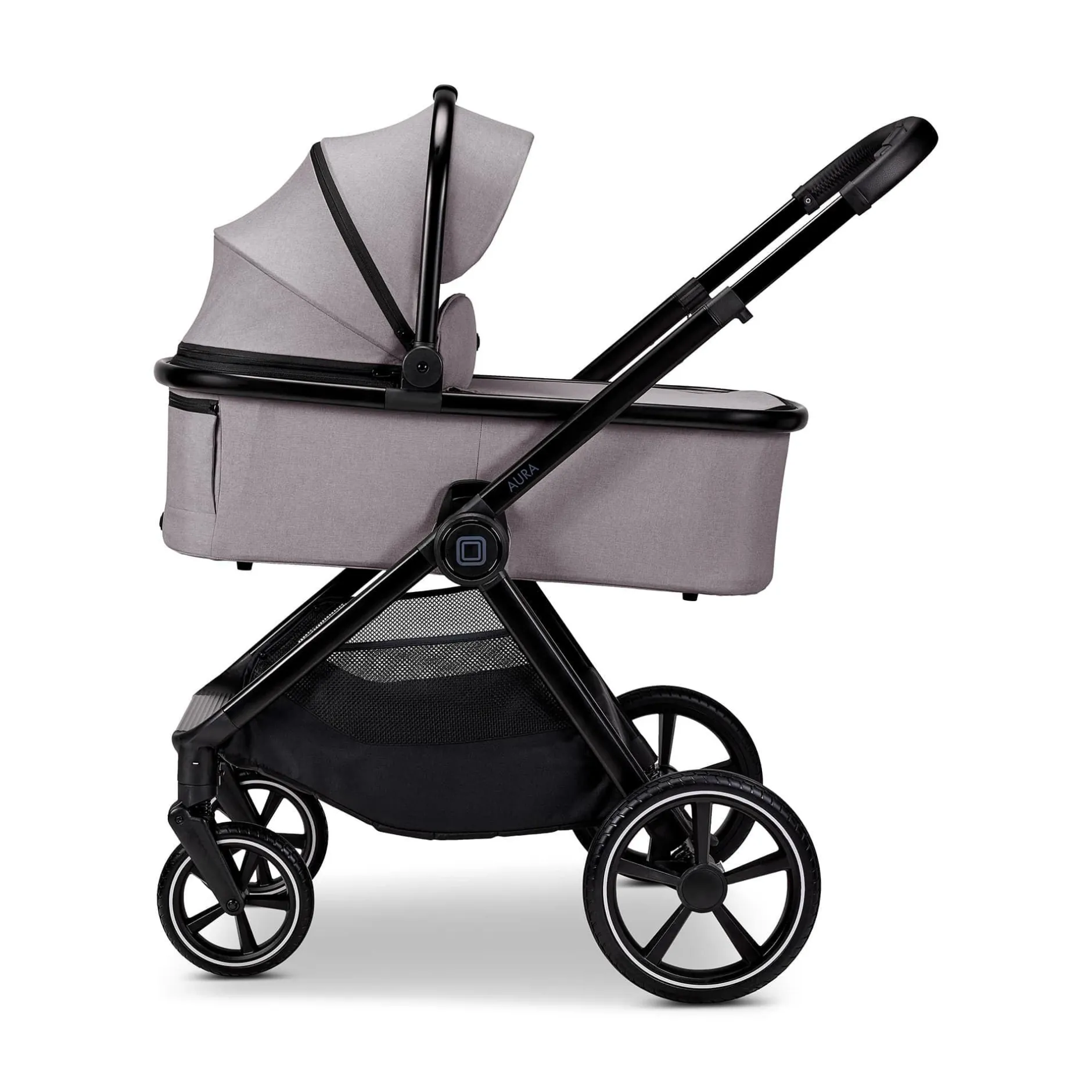 MOON AURA 2 in 1 Kombi-Kinderwagen Stone mit Babyschale Cosmo 2.0*Kinder Kinderwagen Komplettsets