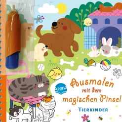 Arena Ausmalen mit dem magischen Pinsel - Tierkinder*Kinder Kinderbücher|Spielzeug Ab 3 Jahren