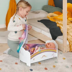 Zapf Creation BABY born Regenbogen Bett*Kinder Puppen & Puppenwagen|Spielzeug Ab 3 Jahren