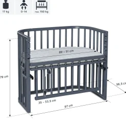 babybay Maxi Comfort Plus Schiefer* Babybetten