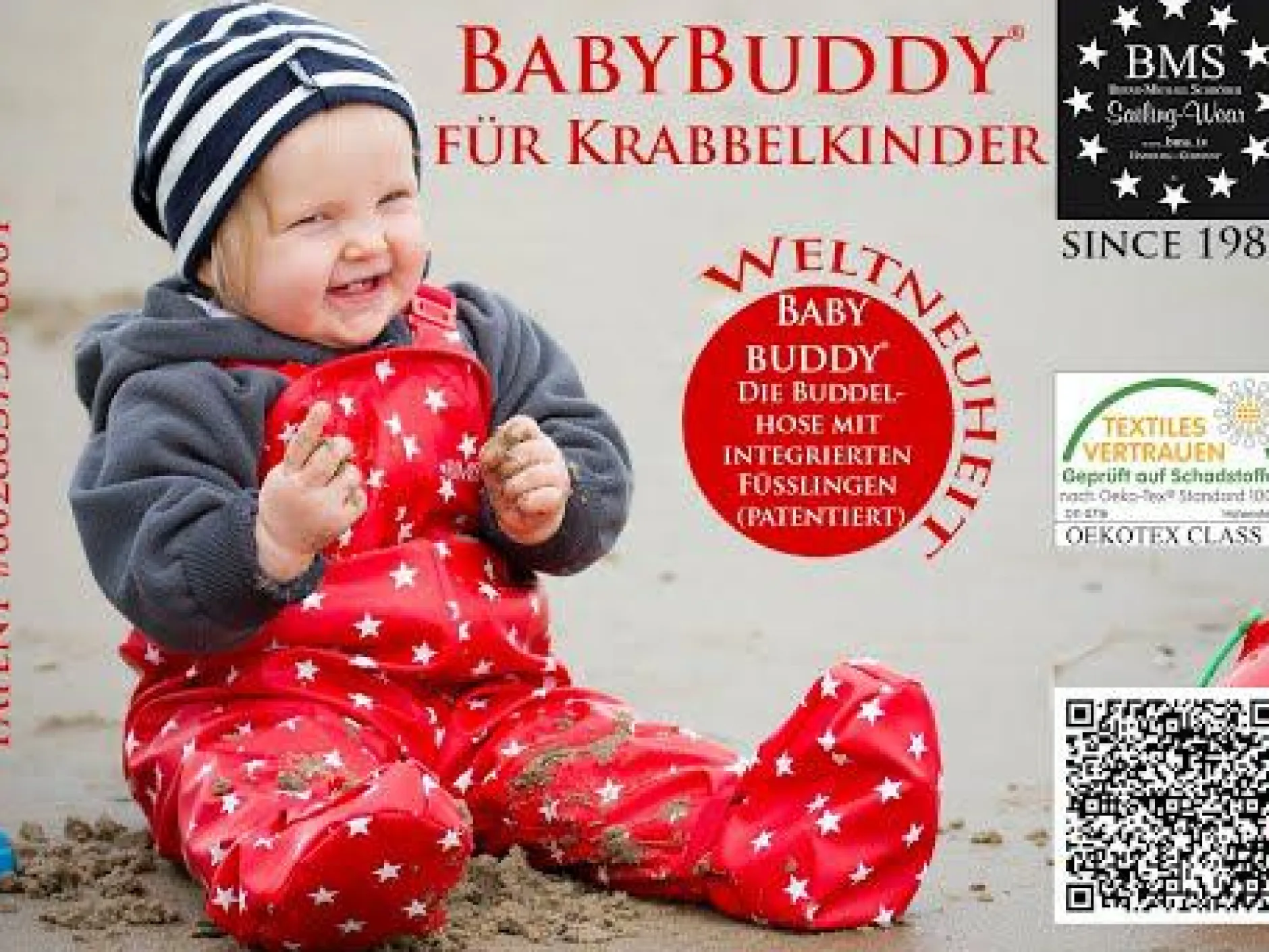 BMS BabyBuddy® Regenhose mit Füßen* Regenbekleidung