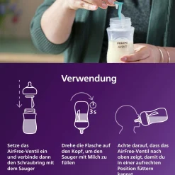 PHILIPS AVENT Babyflaschen Natural Response AirFree Gr.2 125ml SCY670/02* Flaschen & Sauger