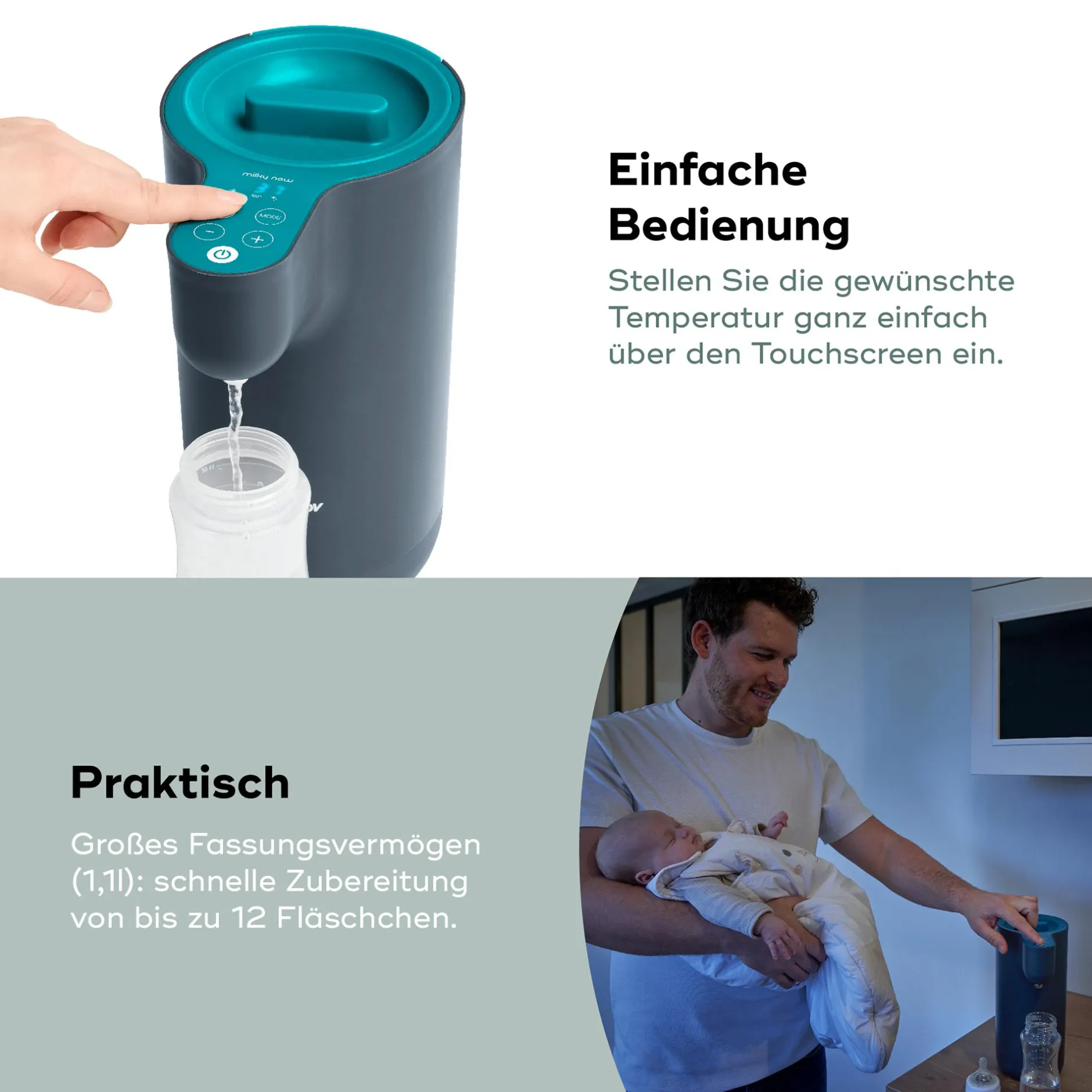 babymoov Babyfläschchenzubereiter Milky Now* Babykostwärmer