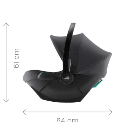 Britax Ru00f6mer BABY-SAFE CORE Midnight Grey*Kinder Babyschalen 0-13 Kg, Gruppe 0+
