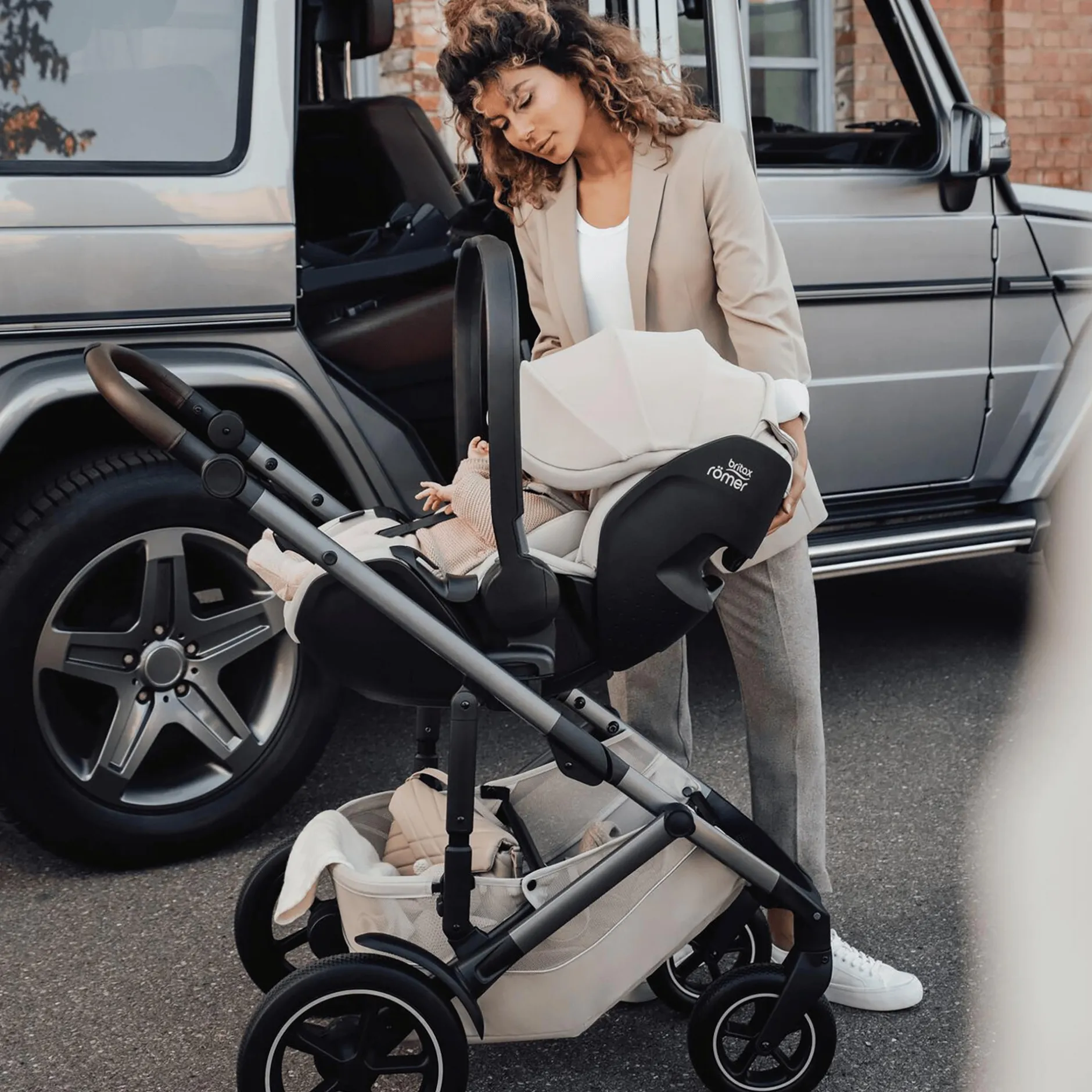 Britax Diamond BABY-SAFE PRO Lux Soft Taupe*Kinder Babyschalen 0-13 Kg, Gruppe 0+
