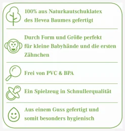 DIE SPIEGELBURG Beißring aus Naturkautschuk Flamingo Frieda* Zahnungshilfen