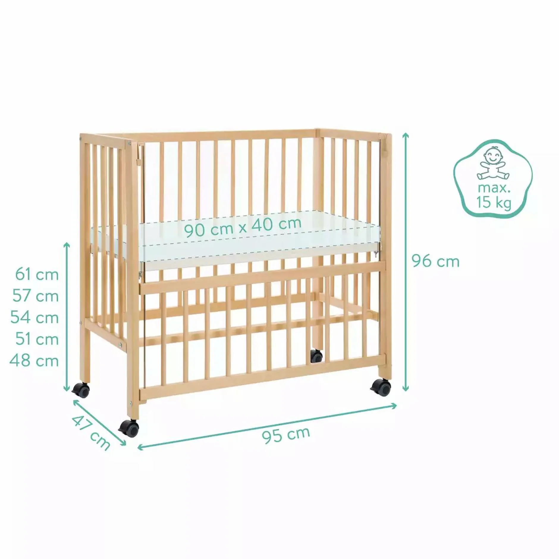 fillikid Beistellbett Cocon natur* Babybetten