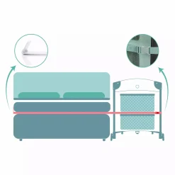 fillikid Beistellbett Zürich Mint* Babybetten|Reisebetten & Zubehör