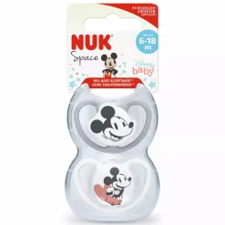 NUK Beruhigungssauger Mickey Mouse Space 6-18 Monate* Schnuller|Spieluhren