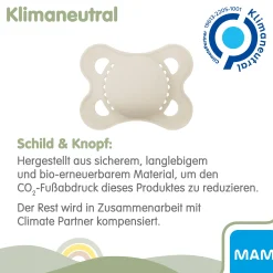 MAM Beruhigungssauger Original matt plain Silikon ab 16 Monate 2 Stück /lila* Schnuller
