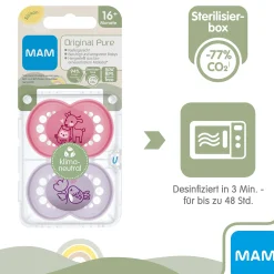 MAM Beruhigungssauger Original matt Silikon ab 16 Monate Reh/Vogel* Schnuller