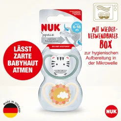 NUK Beruhigungssauger Space 6-18 Monate Zebra* Schnuller