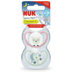 NUK Beruhigungssauger Space Night 6-18 Monate Schaf* Schnuller