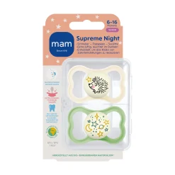 MAM Beruhigungssauger Supreme Night Silikon 6 - 16 Monate* Schnuller