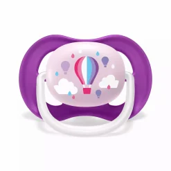 PHILIPS AVENT Beruhigungssauger Ultra Air 6-18 Monate Happy Girl - Papa Ballon SCF080/04* Schnuller